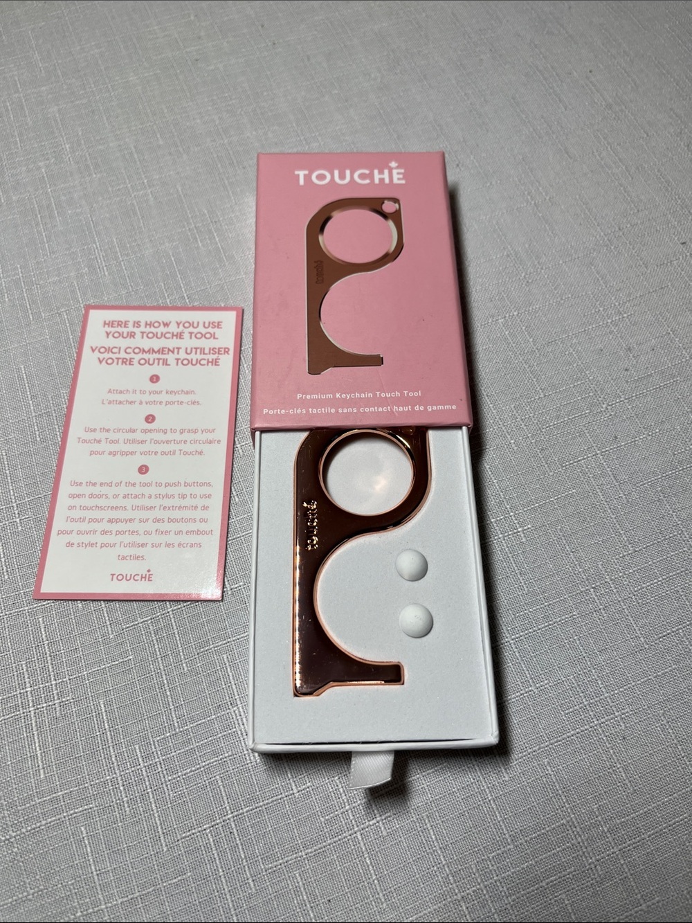 TOUCHÉ Rose Gold No-Touch Keychain Tool
New. Great gift